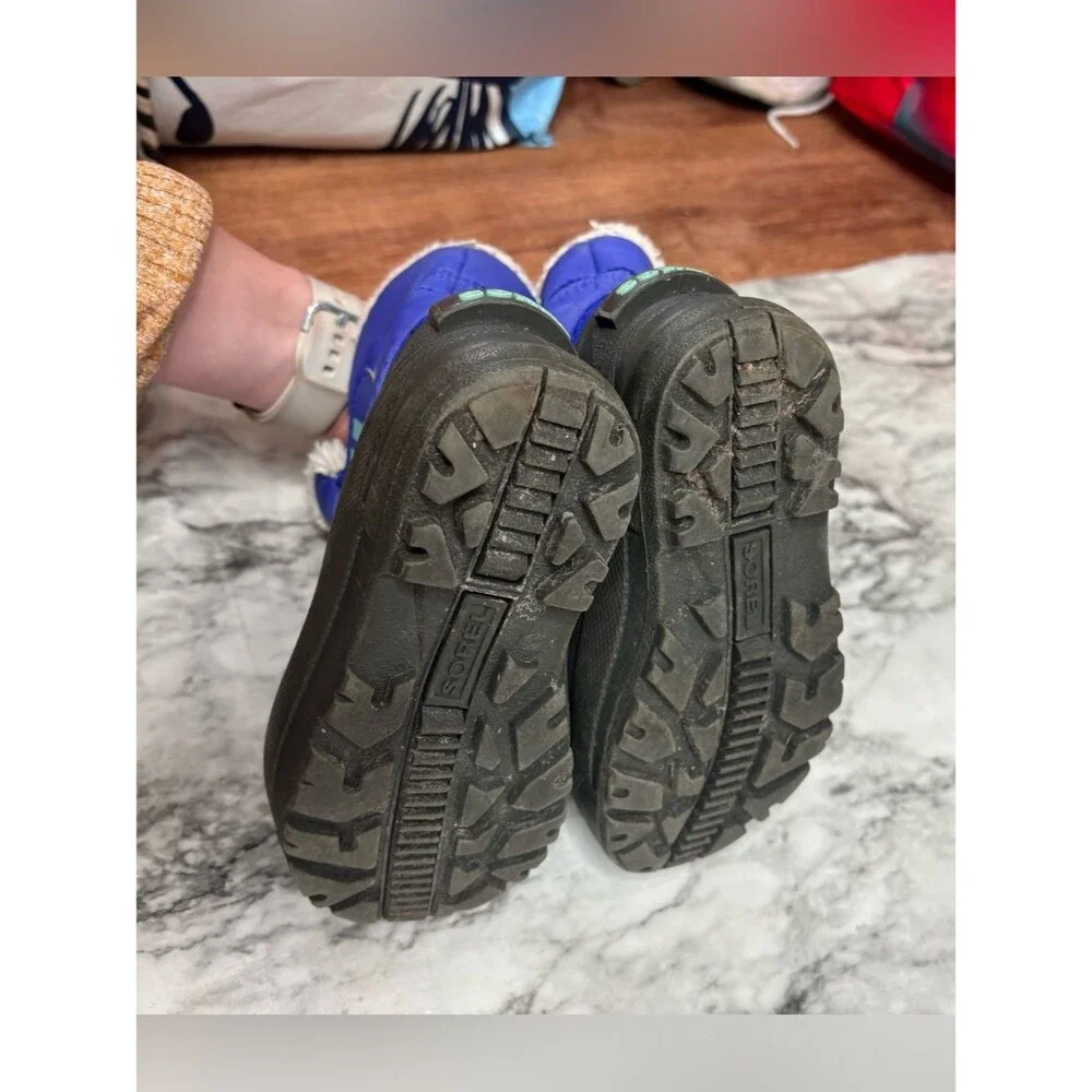 Sorel Kids Purple Blue Winter Snow Boots outdoor size 10